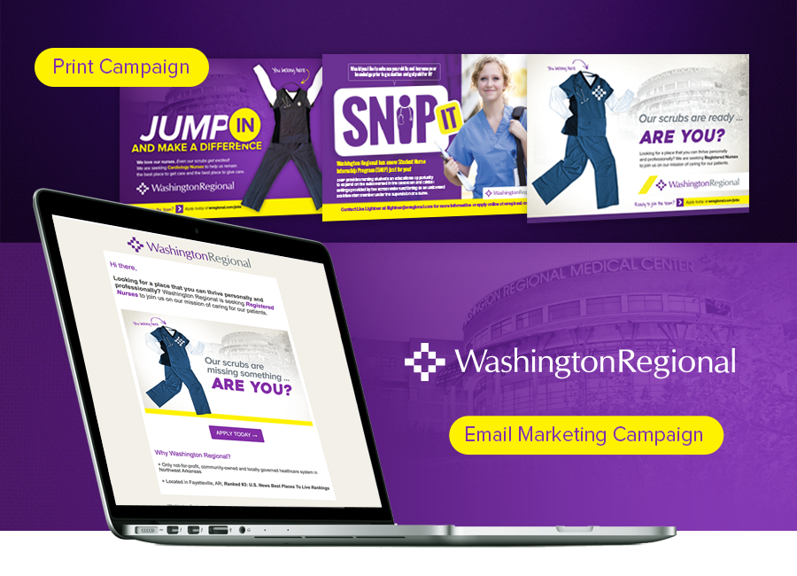 Washington Regional print and email marketing campaign nurses